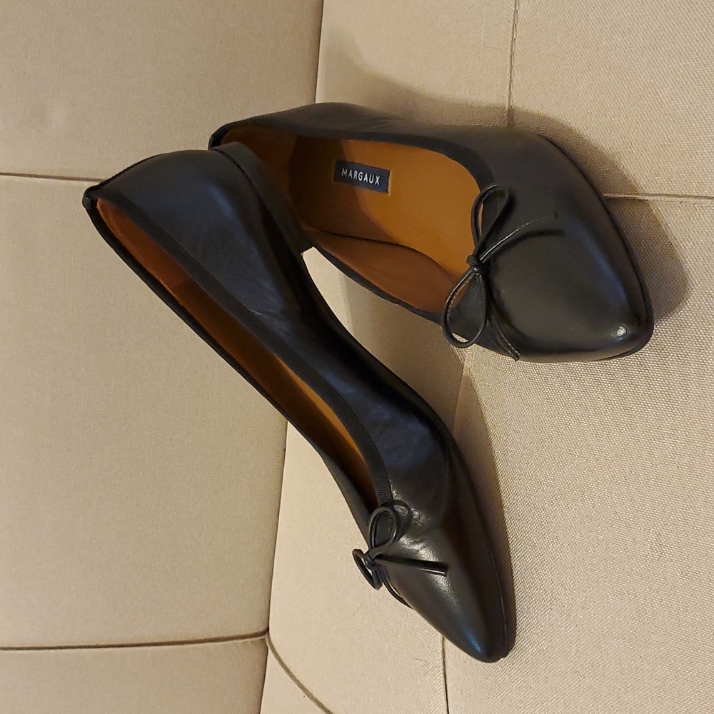Margaux "The Pointe" Ballet Flats - Black Nappa